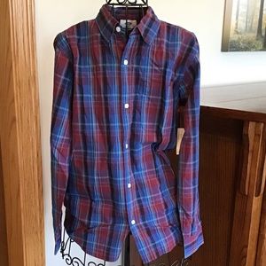 Shirt NWT Old Navy button down XL 14/16 14 16 Plaid Christmas